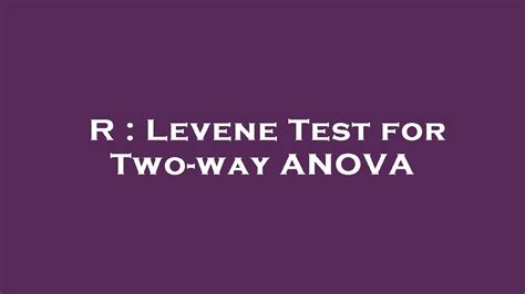 test package r|levene test r package.